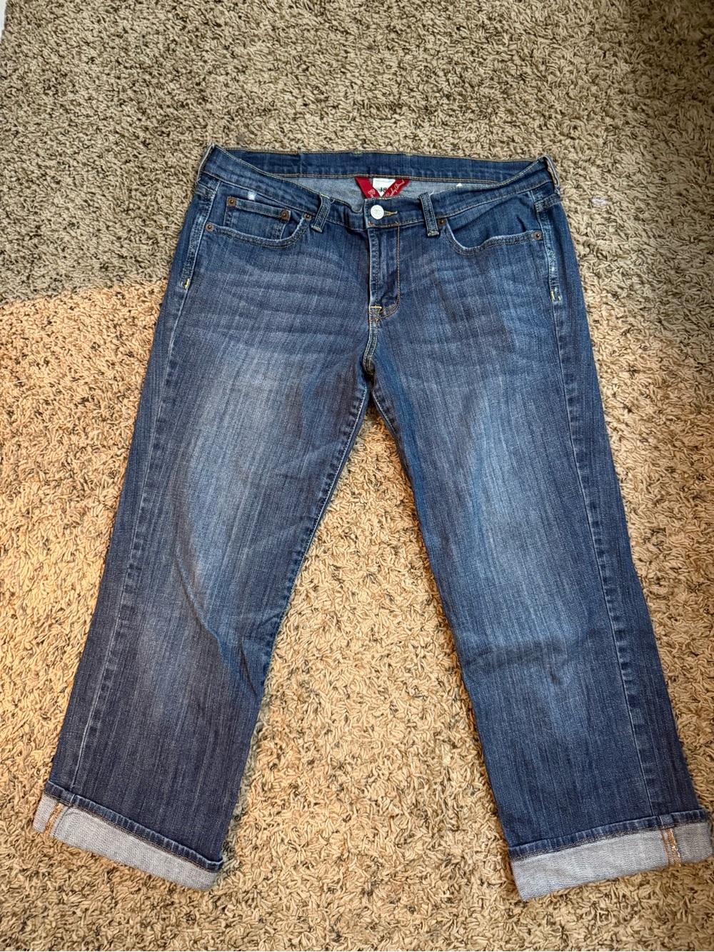 Lucky Brand Cropped Jeans in Blue Wash
